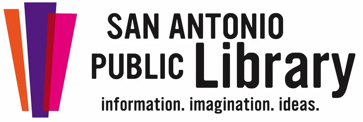 San Antonio Public Library logo and tagline.
